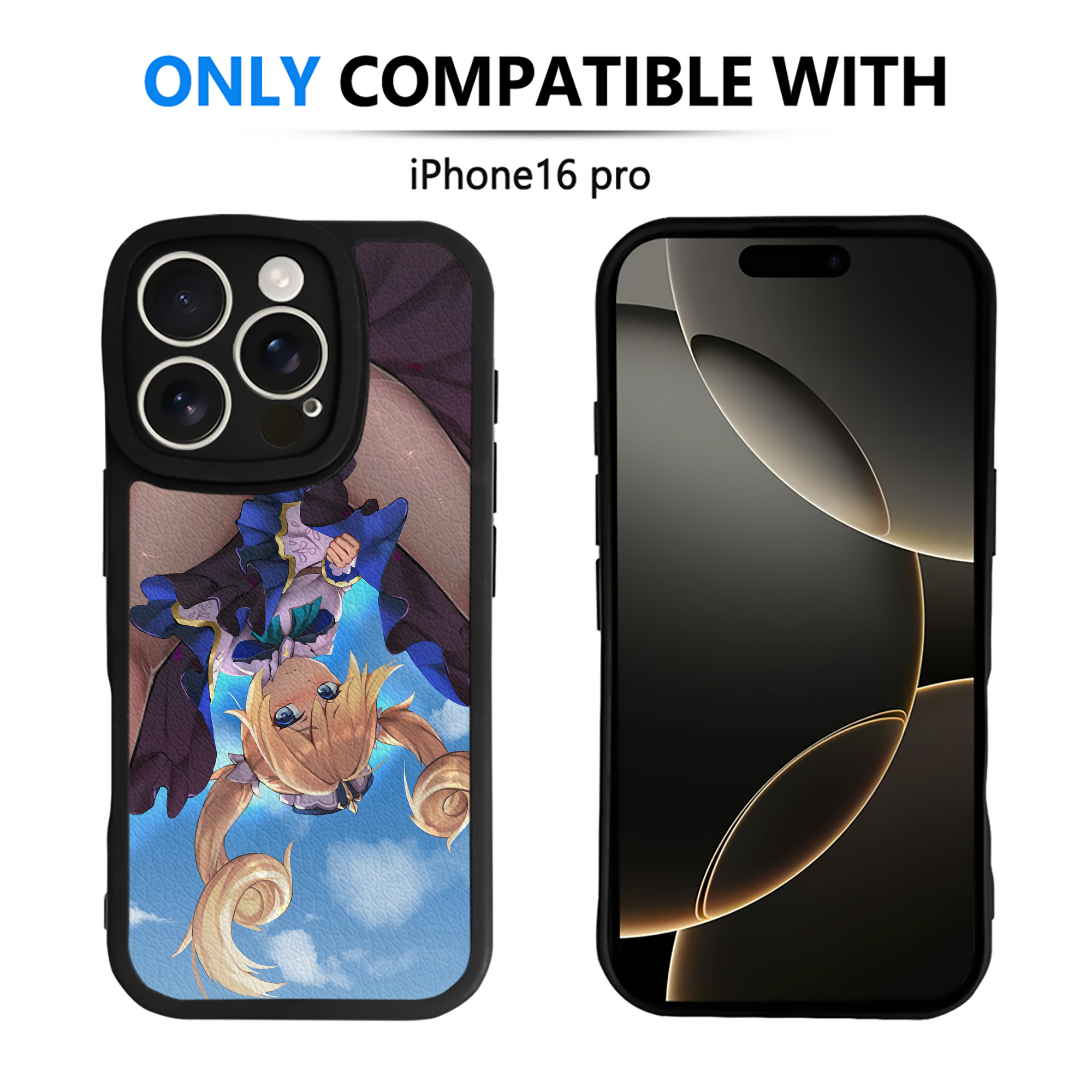 げんし神 genshin 【iPhone 16シリーズ対応】シリコンスマホケース（レザー調） 材質：シリコン
